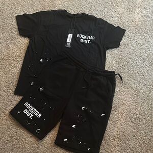 Black and White Athletic Shorts with Relaxed Fit